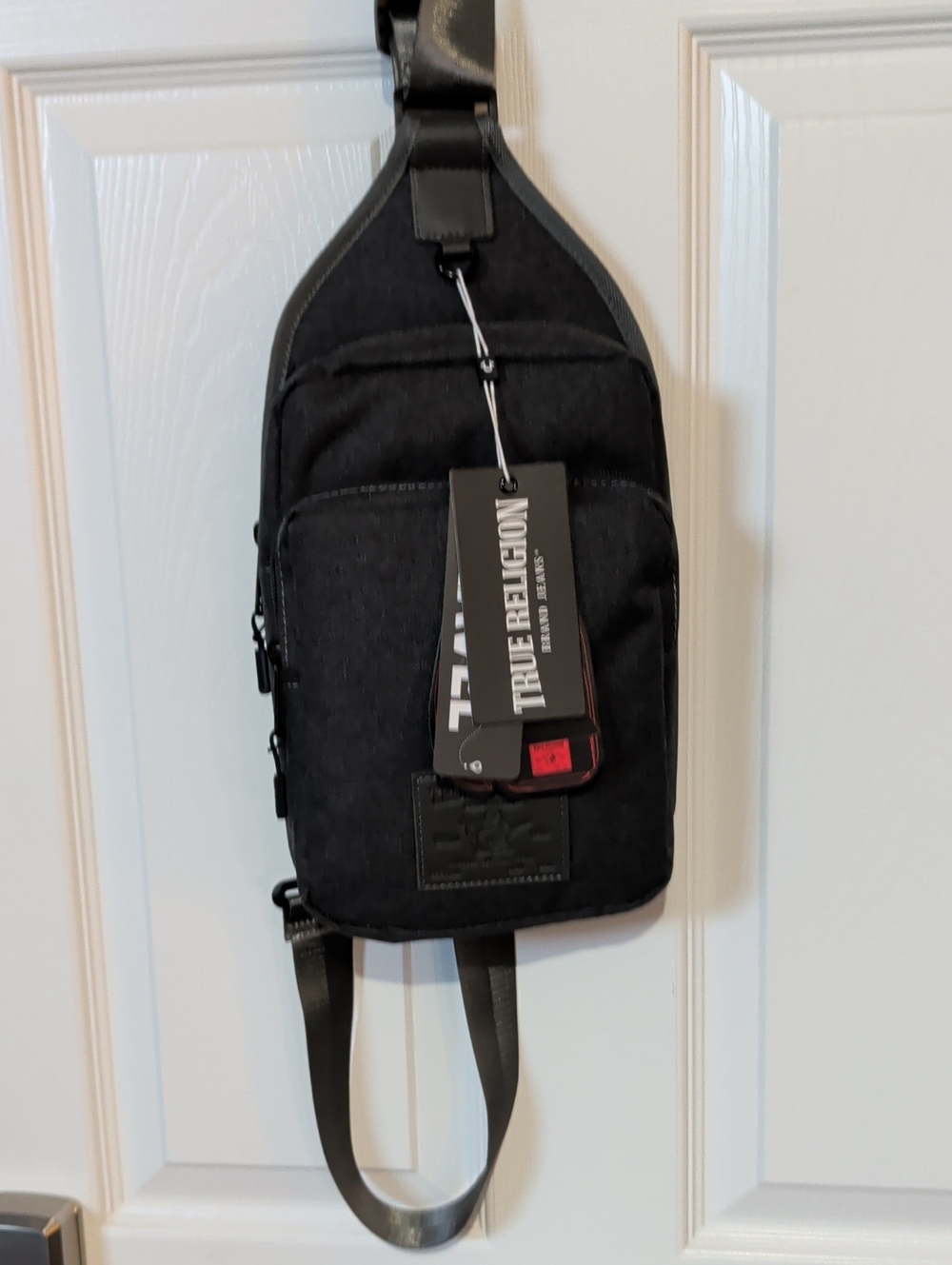 True Religion Black Men’s Sling Crossbody Bag